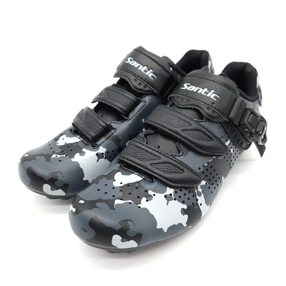 Ultro Santic Camo Ash Cycling (Mens Size 8 US 41 EU) Adjustable Stap Riding Shoe